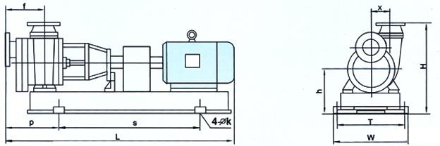 FZB系列氟塑料自吸泵安裝尺寸